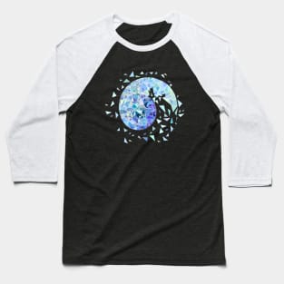 Abstract wave in blue Baseball T-Shirt